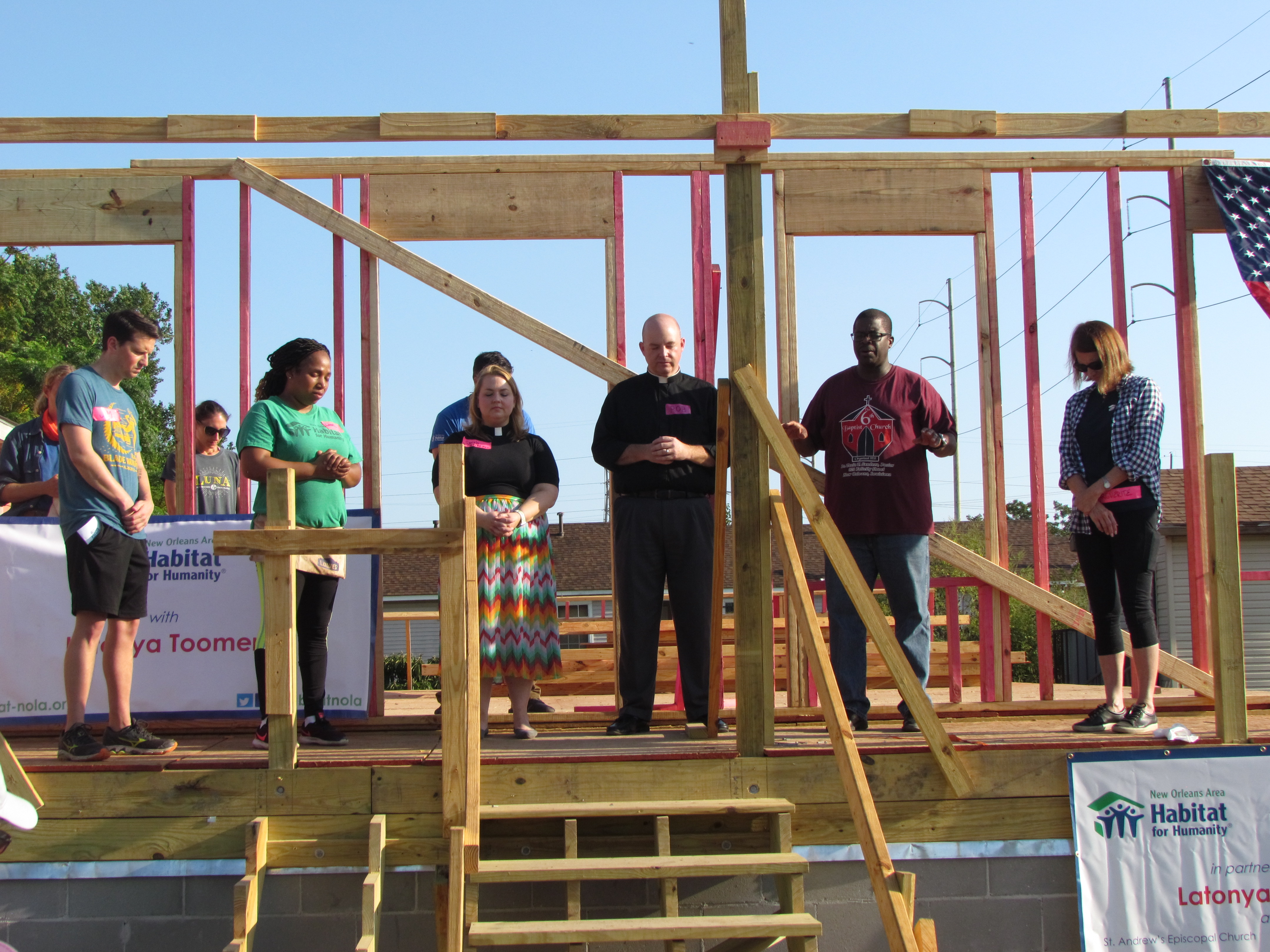 A home blessing at Unity Build.